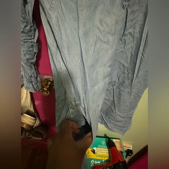 Beachlunchlounge Sky Blue Shirt Dress - Picture 6 of 7